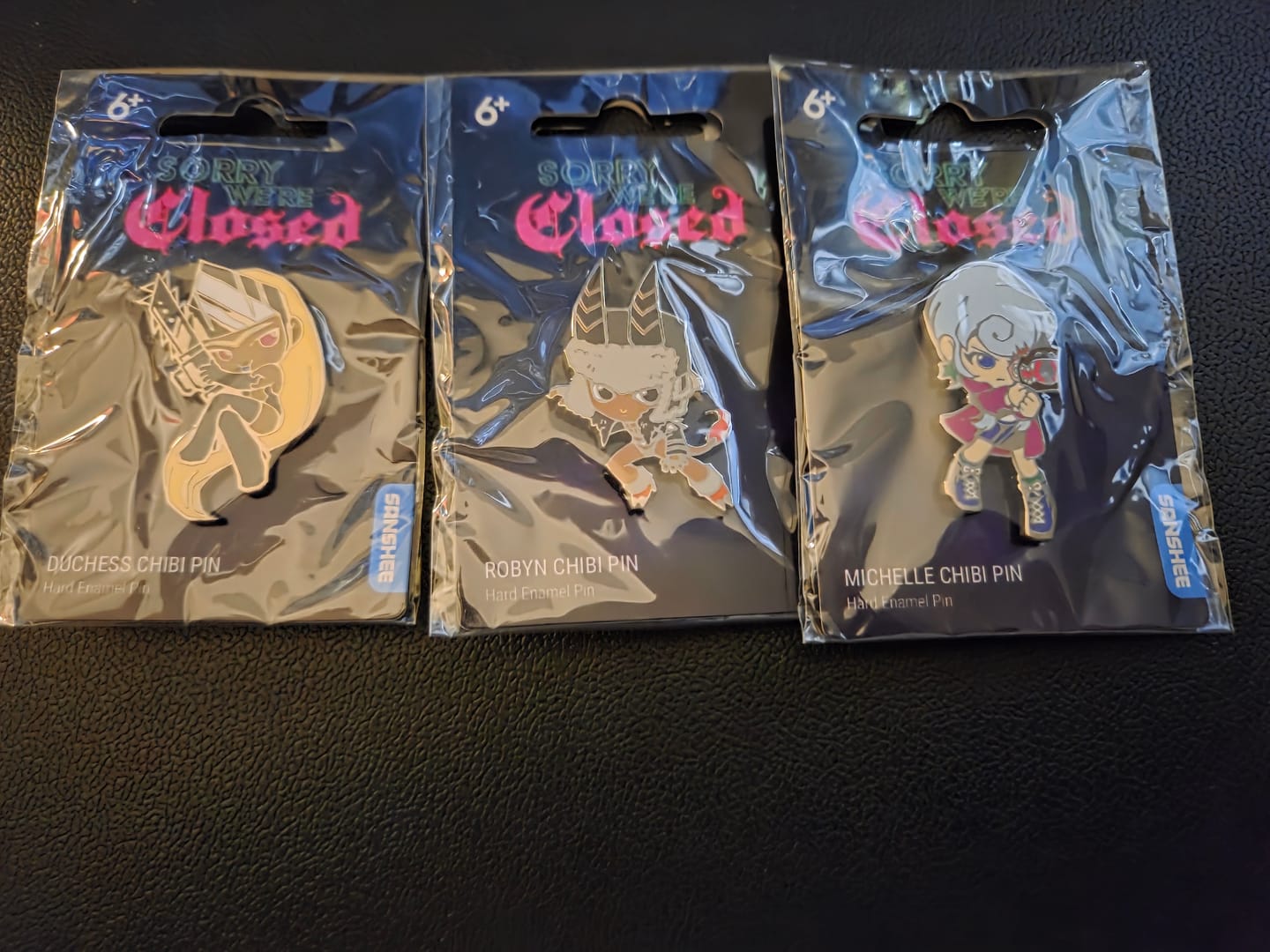 Customer photo review of Sorry We're Closed - Michelle Chibi Character Pin