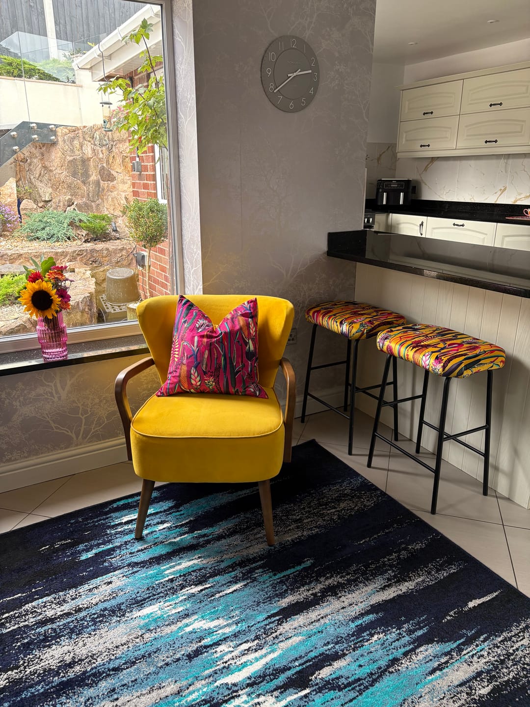 Customer photo review of Abstract Plants Digital Velvet Fabric