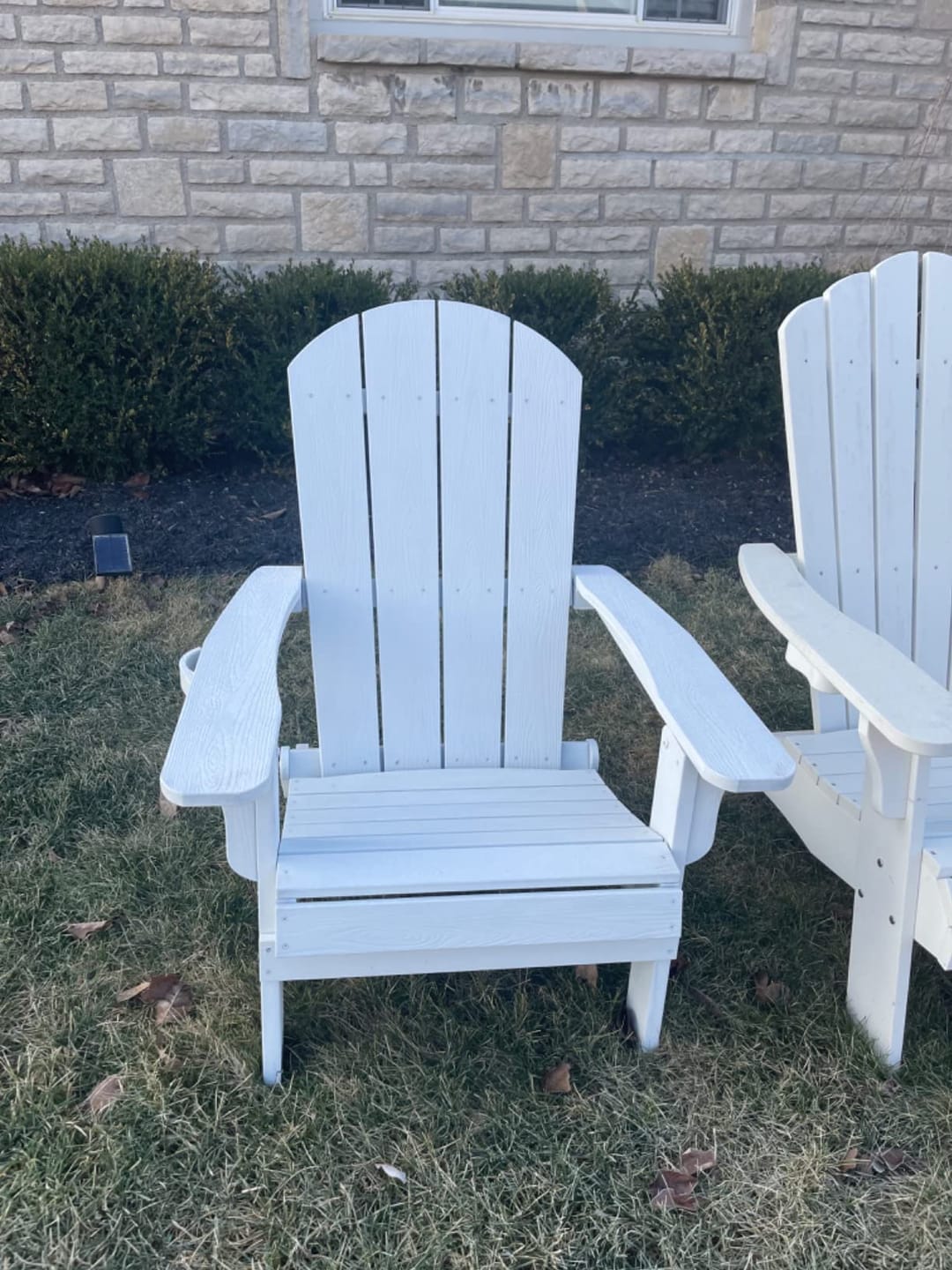 Customer photo review of Sleek Space Adirondack Folding Chair - White