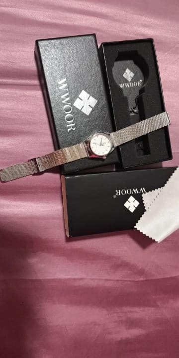Customer photo review of Gold-Tone Dress Watch Diamond Dial — Gold | KIMLUD