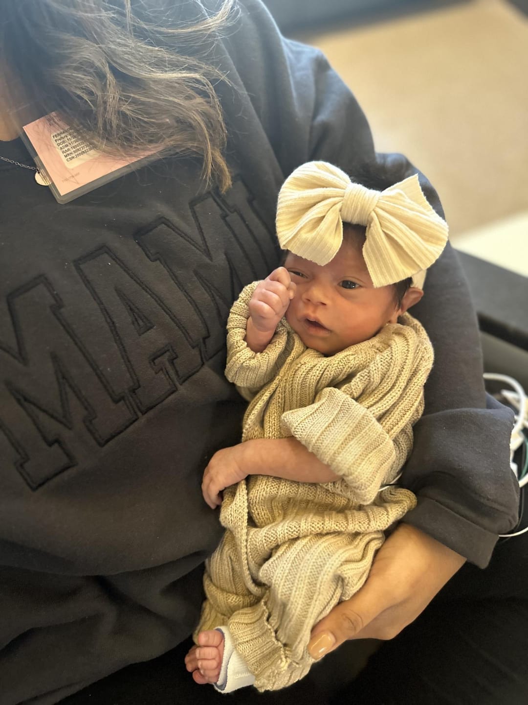 Customer photo review of Little B's Chunky Rib Baby Jumpsuit - Oak