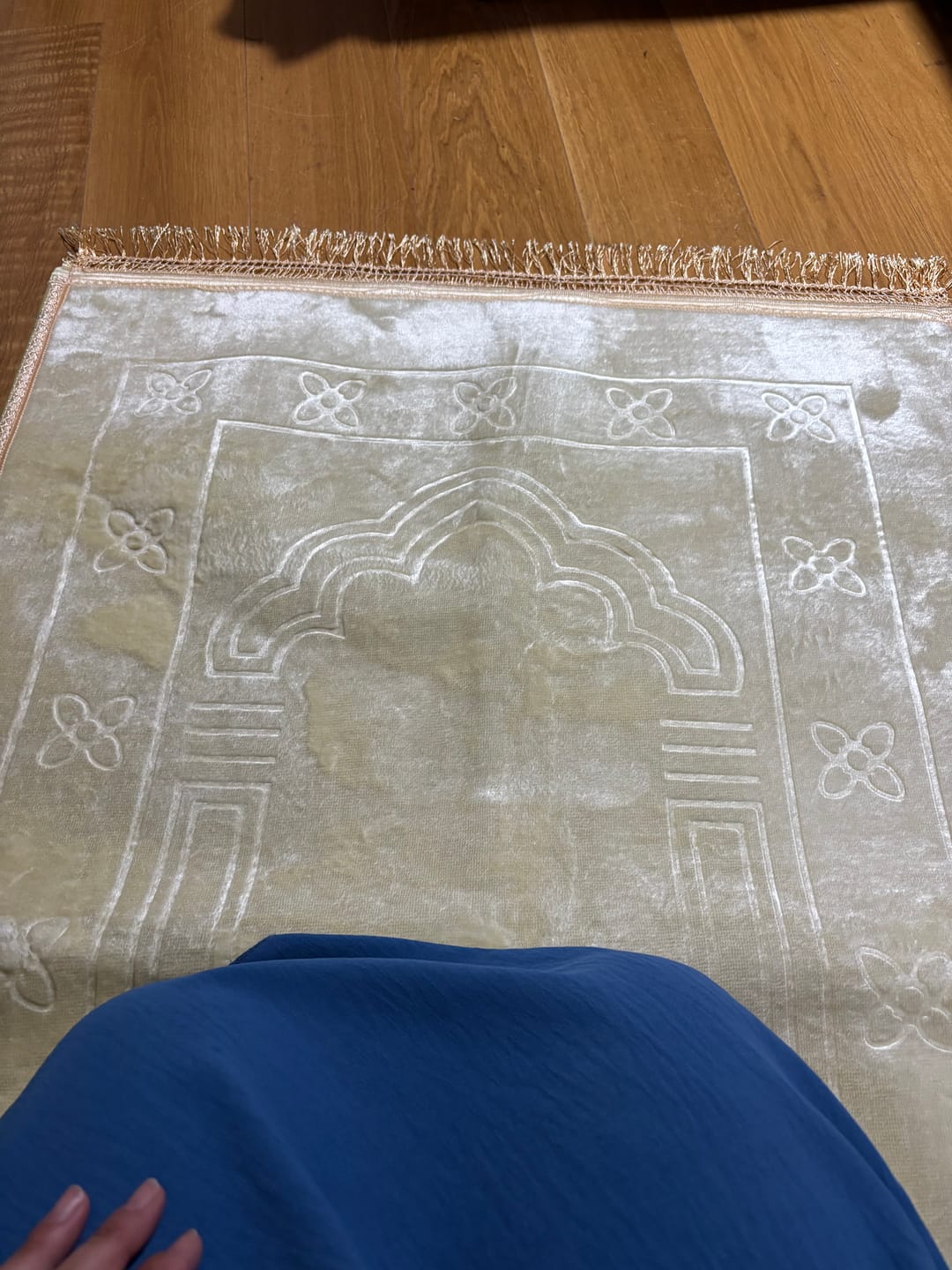 Customer photo review of Tappeto preghiera imbottito