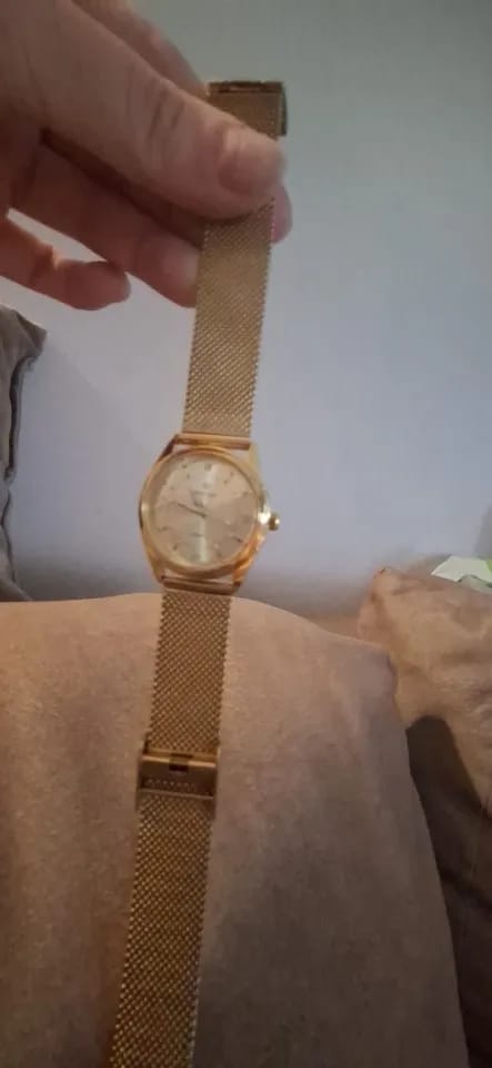 Customer photo review of Gold-Tone Dress Watch Diamond Dial — Gold | KIMLUD