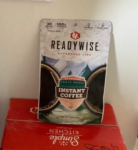 Customer photo review of Trail Magic Instant Coffee