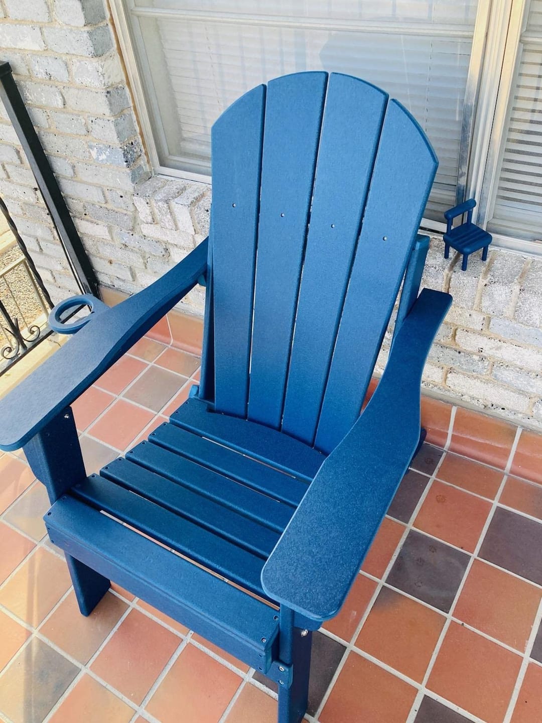 Customer photo review of Sleek Space Adirondack Folding Chair - Navy