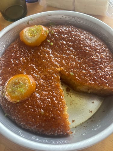 Customer photo review of Traditional Greek Portokalopita – Fresh Orange Syrup Cake – 1200g