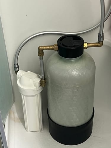 Customer photo review of Shower Water Softener System