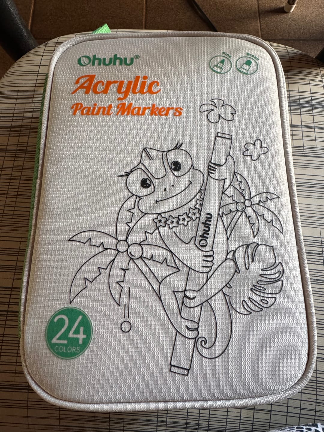 Customer photo review of Ohuhu Acrylic Markers 24 Colors 48 Pack