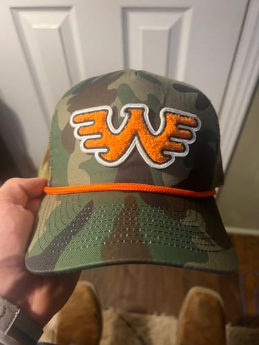 Customer photo review of Seager x Waylon Jennings Flying W Snapback Hat - Camo