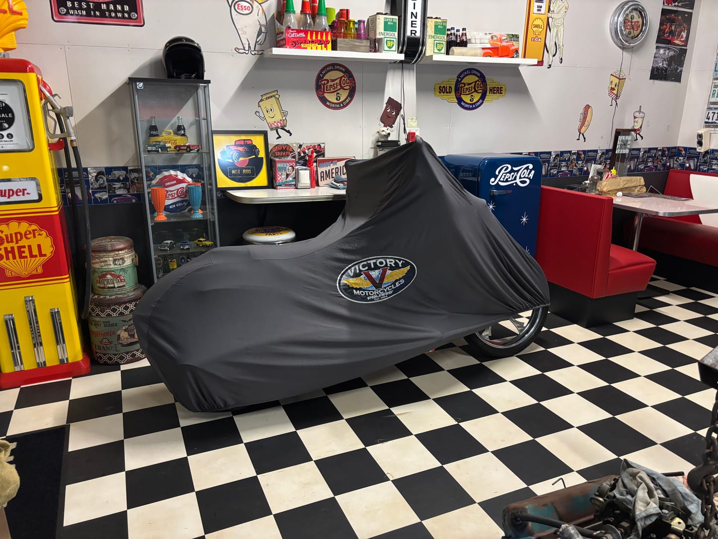 Customer photo review of Indoor Custom Motorcycle Covers