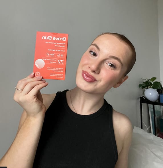 Customer photo review of Brave Skin - Patches de jour et de nuit contre l'acné