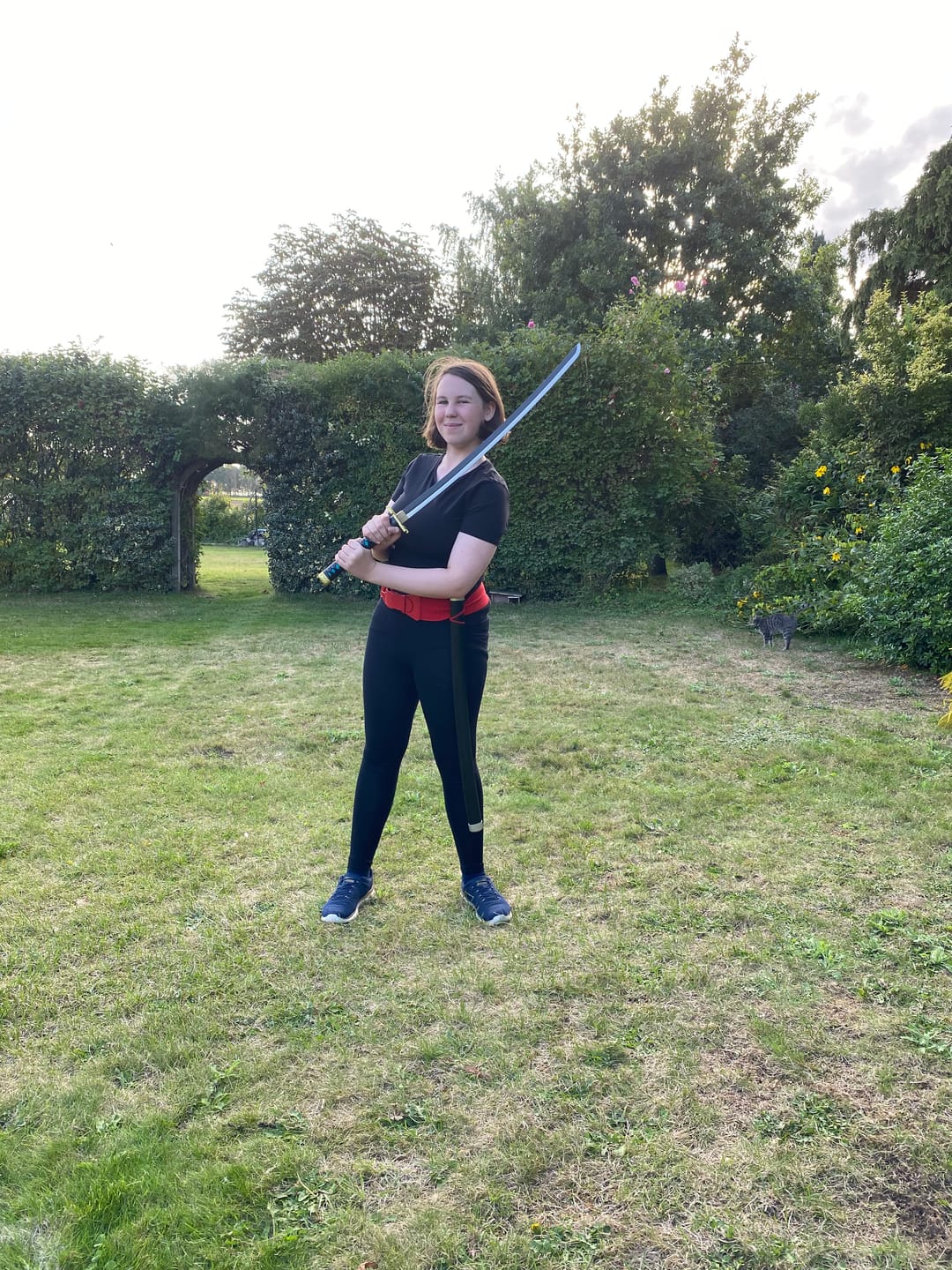 Customer photo review of Demon Slayer Sword Muichiro Tokito Nichirin Blade Wooden Cosplay Sword