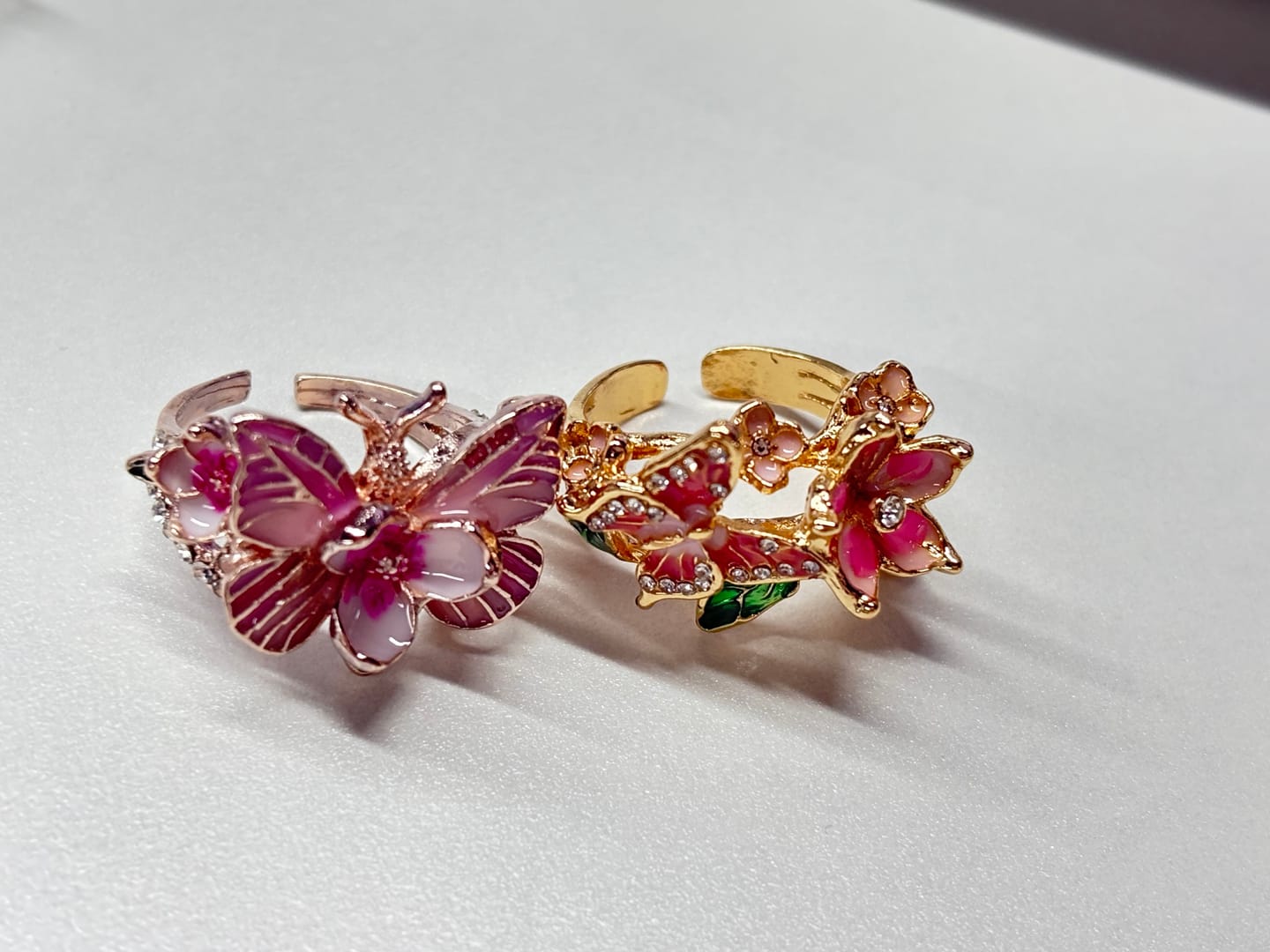 Customer photo review of FREE Today: Whispering Blossoms Butterfly Ring