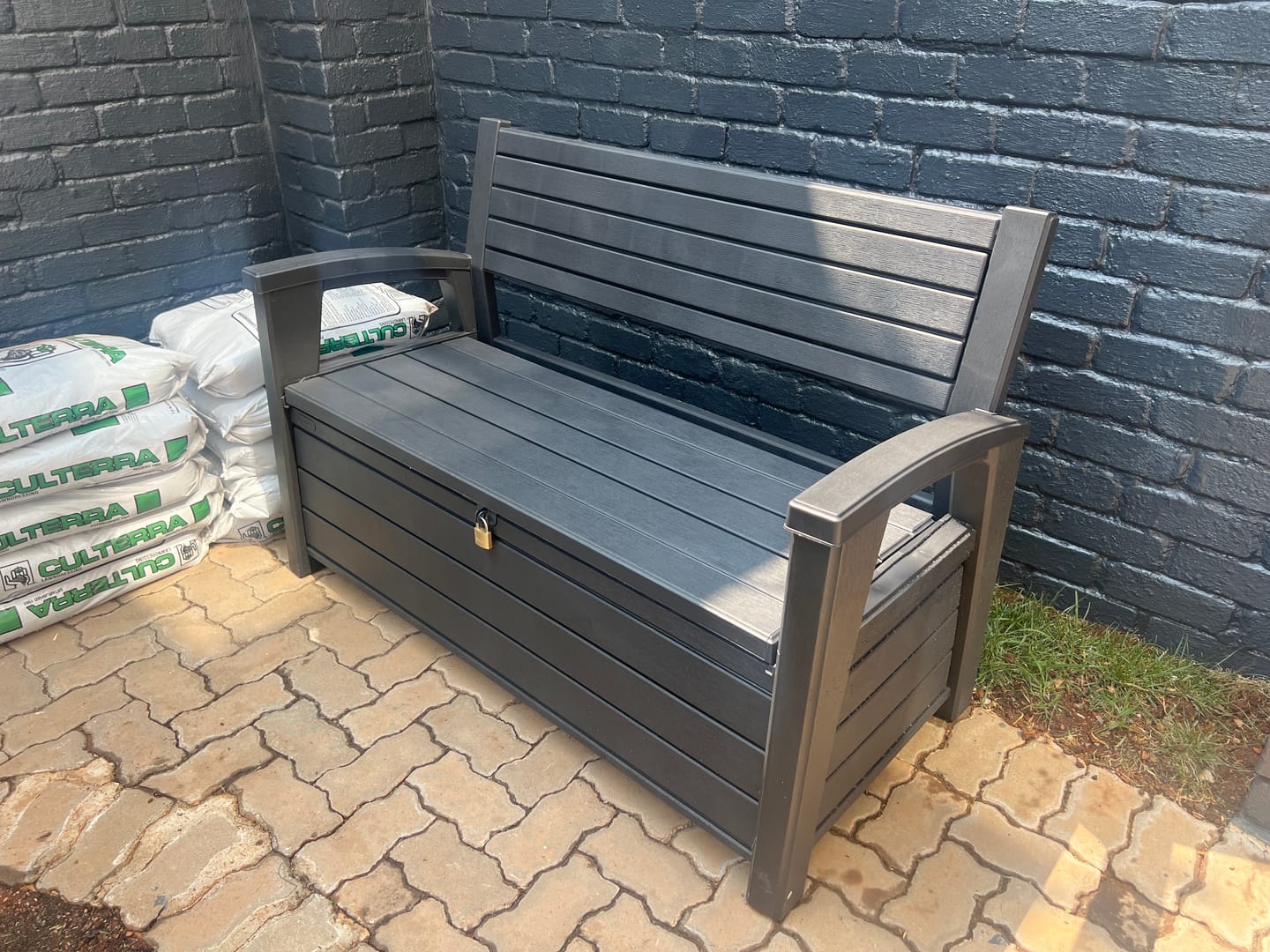 Customer photo review of Hudson Storage Bench