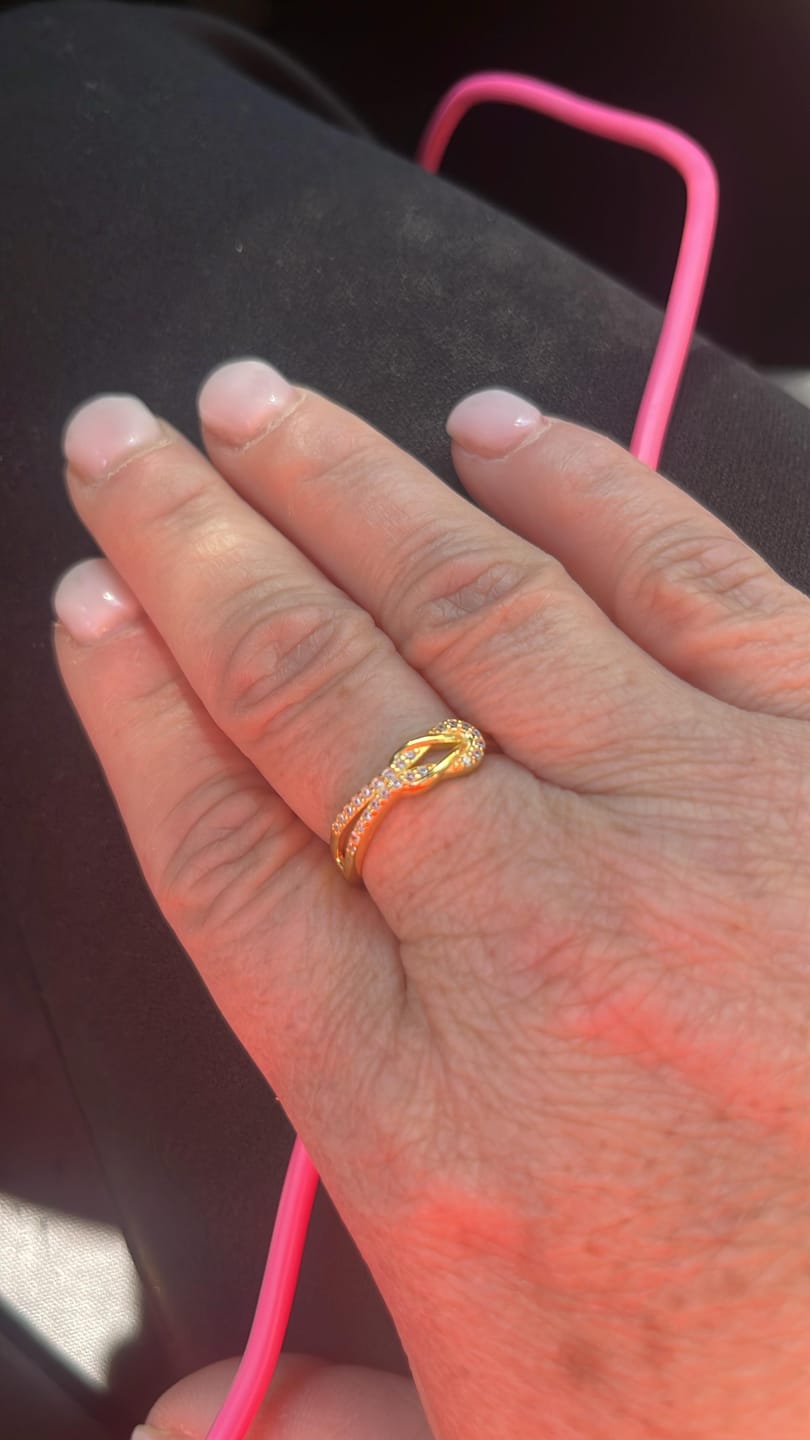 Customer photo review of Sterling Silver Knot Ring