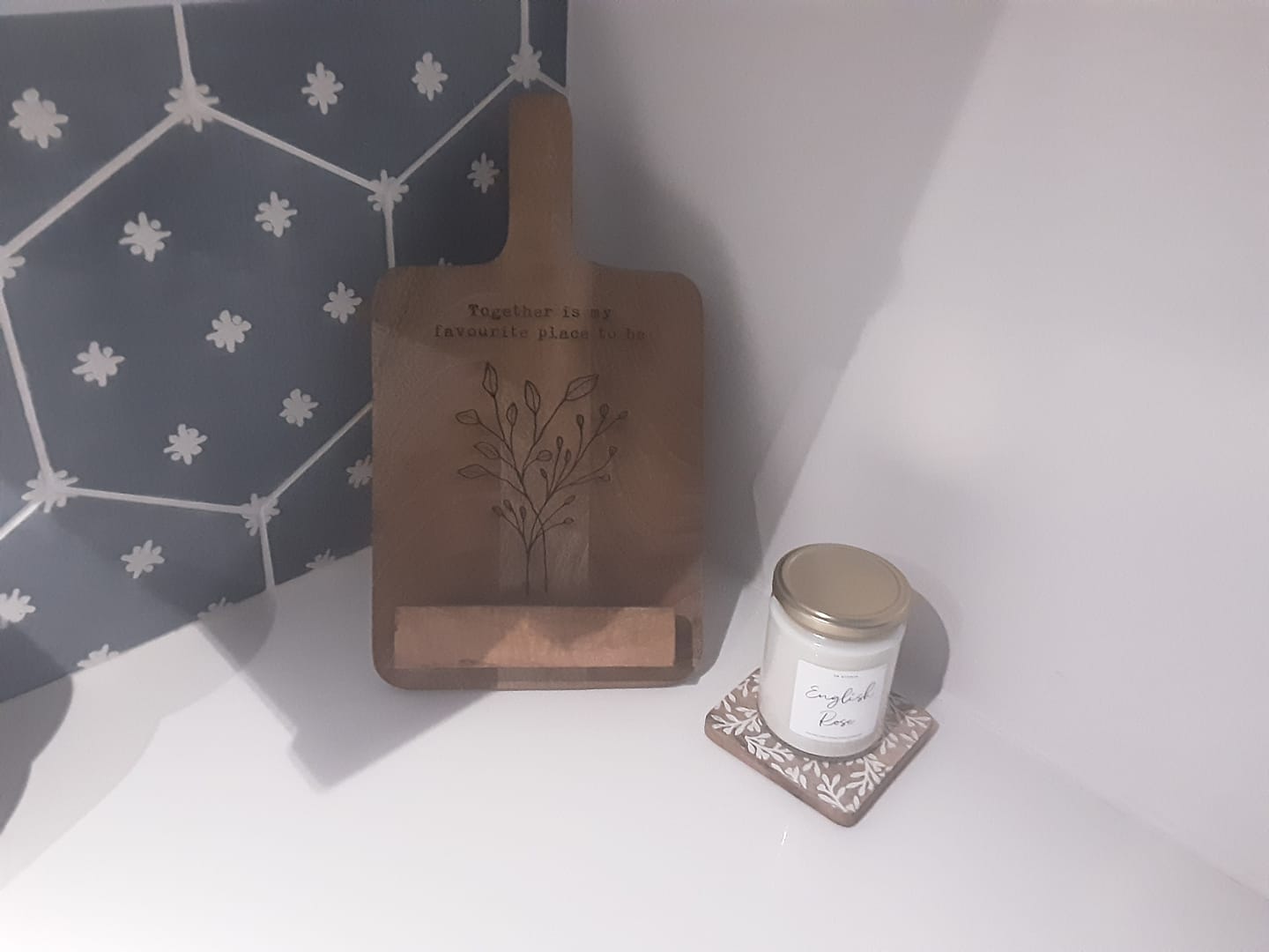 Customer photo review of Rustic Recipe Book Stand