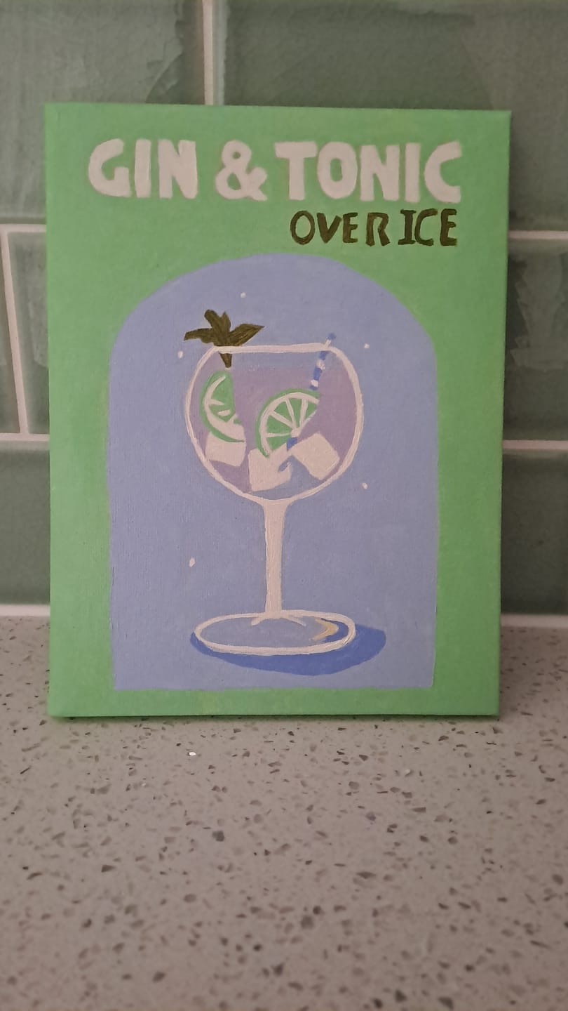 Customer photo review of 12 Mini Paintings | Colorful Cocktail Bundle