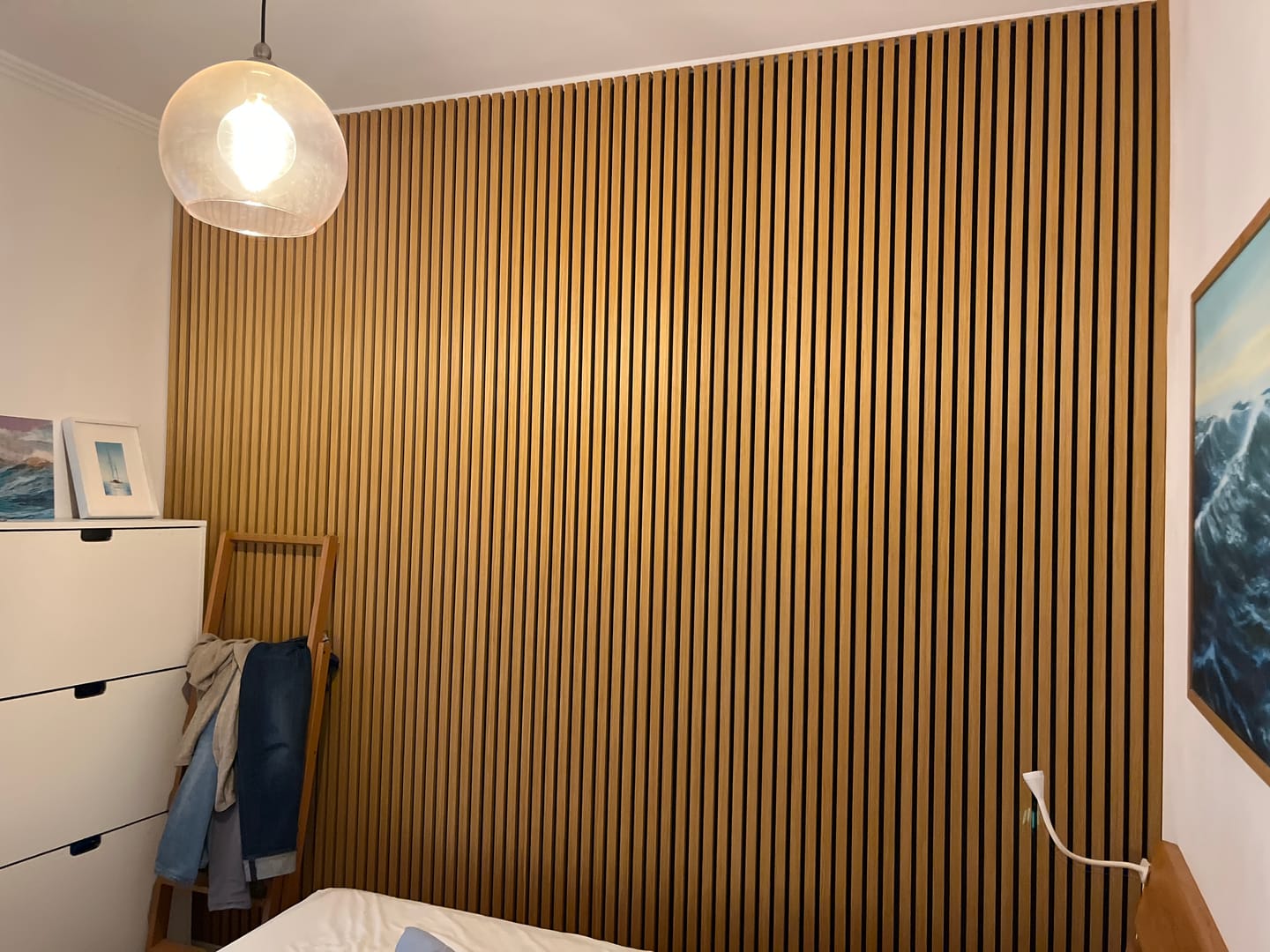 Customer photo review of Akustikpaneele Rustikale Eiche | XL 300 cm x 60 cm | Dreiseitiges Echtholzfurnier