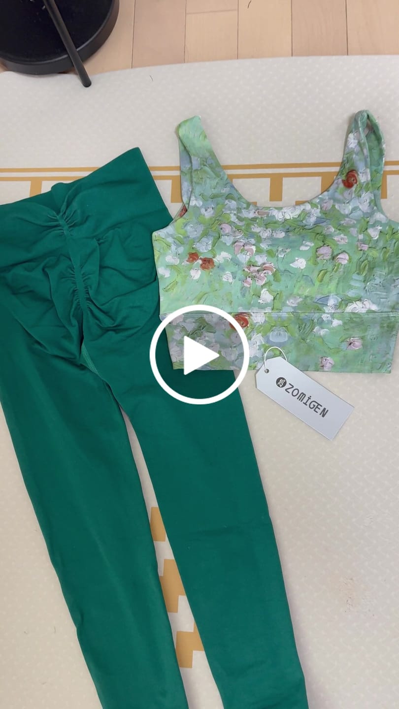 Customer video review of ZOMIGEN｜カラフル花柄ヨガタンク 夏ヨガブラ