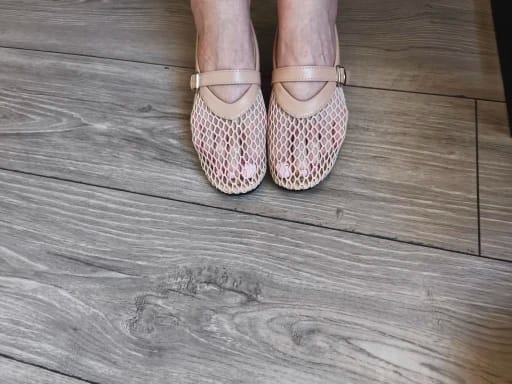 Customer photo review of Rebecca Mesh Ballet Flats