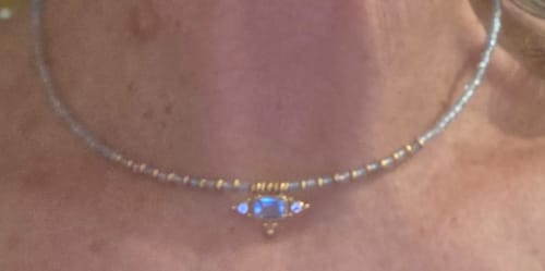 Customer photo review of כוכב השקט - שרשרת חרוזי אקוומרין עם תליון כוכב