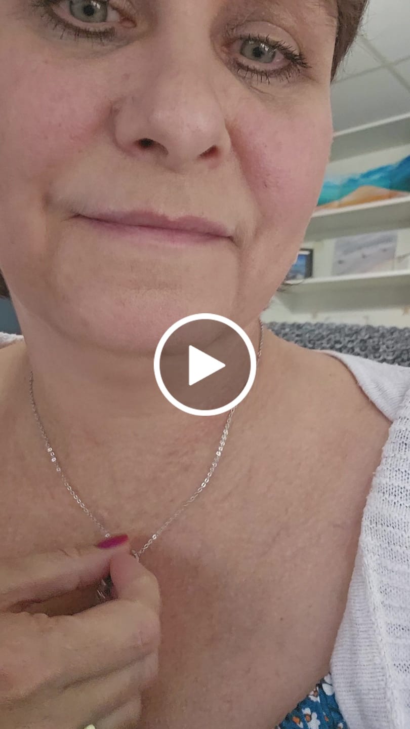 Customer video review of Karina 18k White Gold Plated Mom Heart Pendant Necklace with Simulated Diamond Crystals