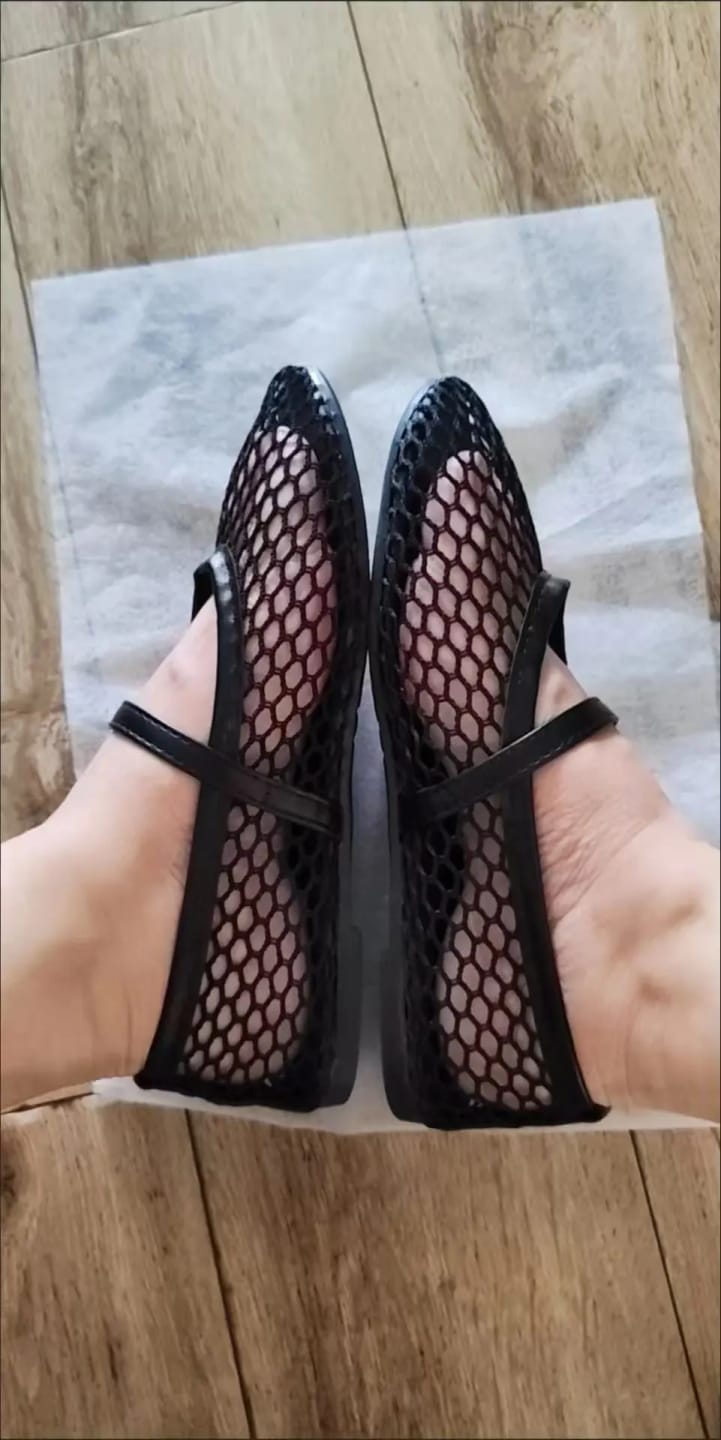 Customer photo review of Rebecca Mesh Ballet Flats