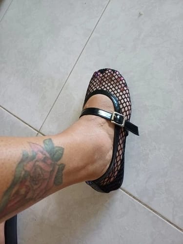 Customer photo review of Rebecca Mesh Ballet Flats