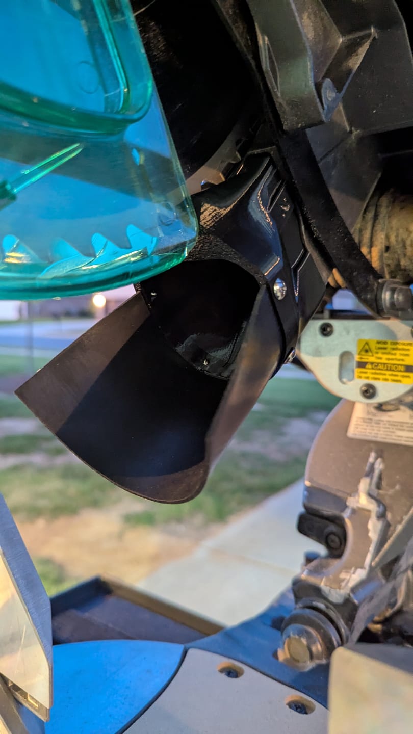 Customer photo review of Metabo/Hitachi 12" Miter Saw Dust Collection Chute