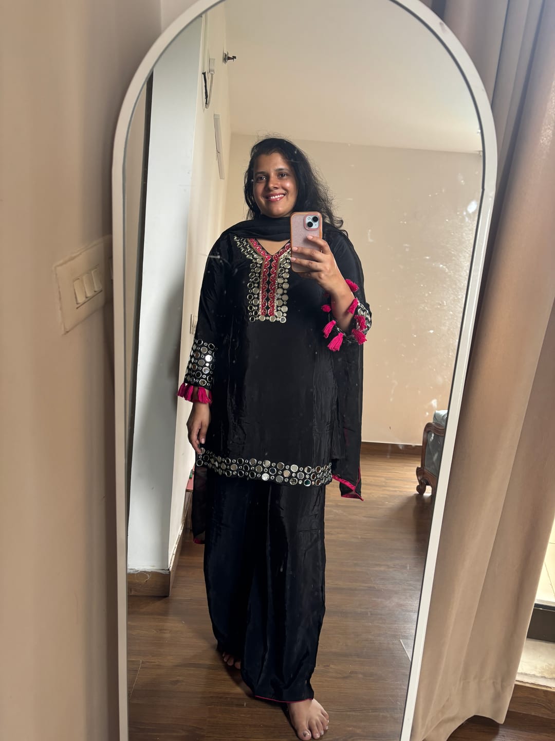 Customer photo review of “Biasha” - Crepe Three Piece set