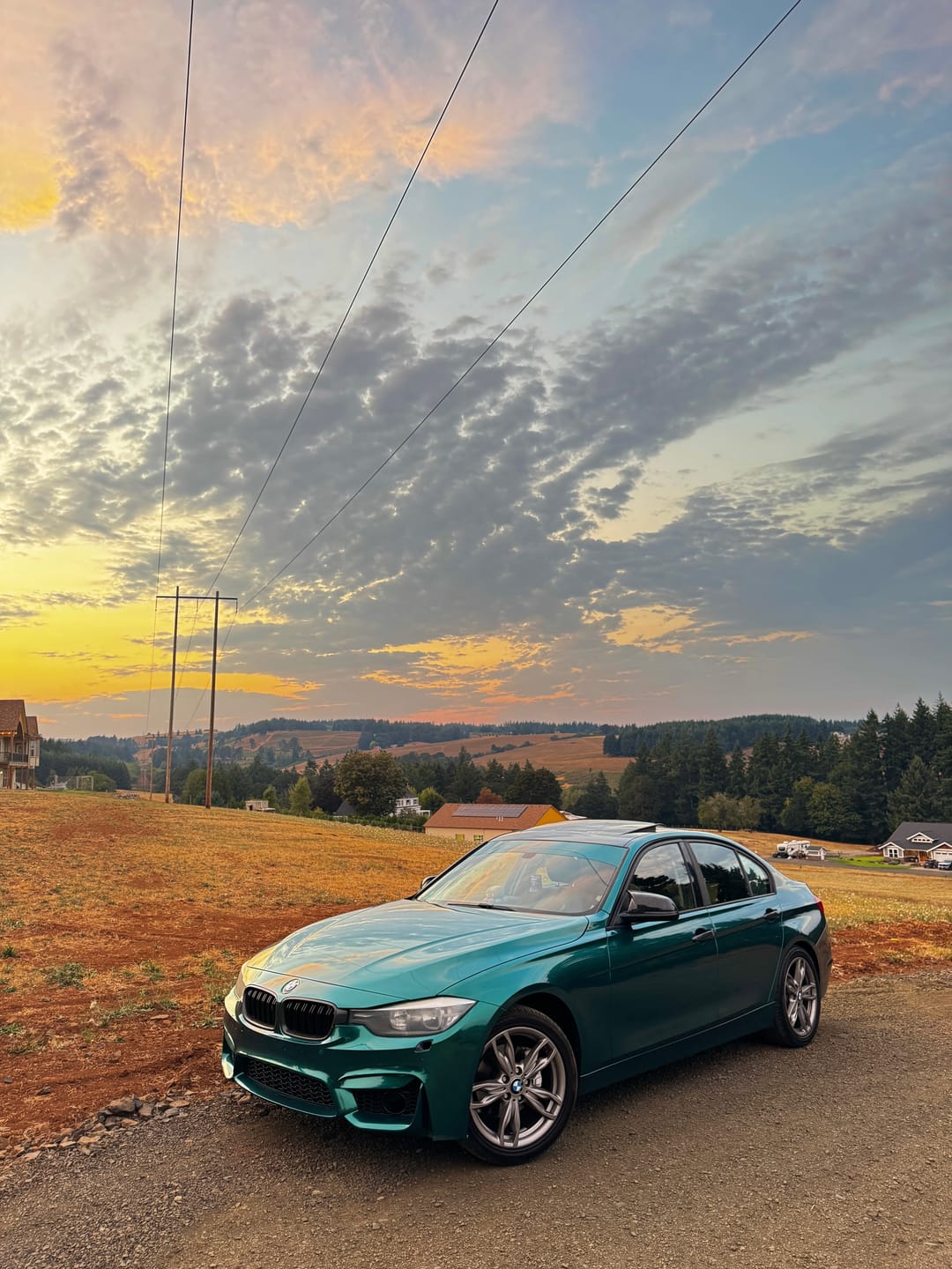 Customer photo review of Glossy Metallic Deep Sea Green Metallic Vinyl Wrap