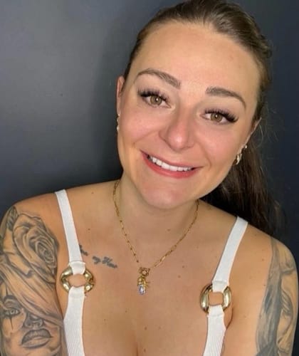 Customer photo review of Autumn Woods | Hazel Brown Contacts Lenses