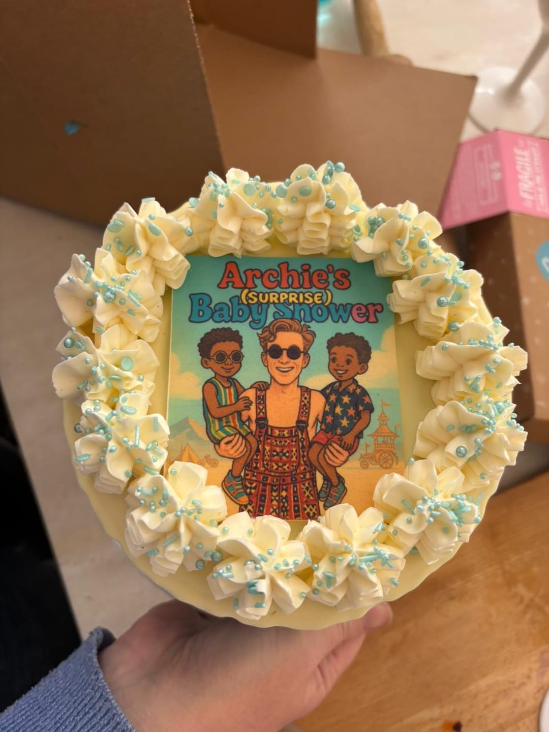 Customer photo review of Edible Image Photo Cake