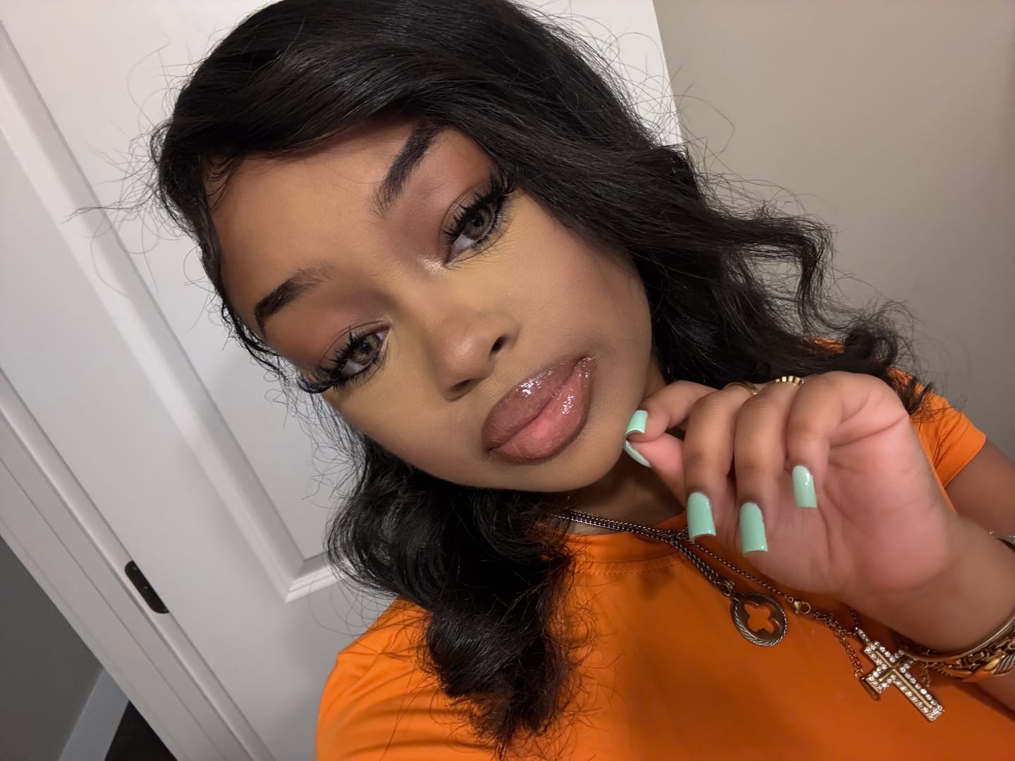 Customer photo review of Amazonia Sahara Brown Prescription Colored Contact Lenses