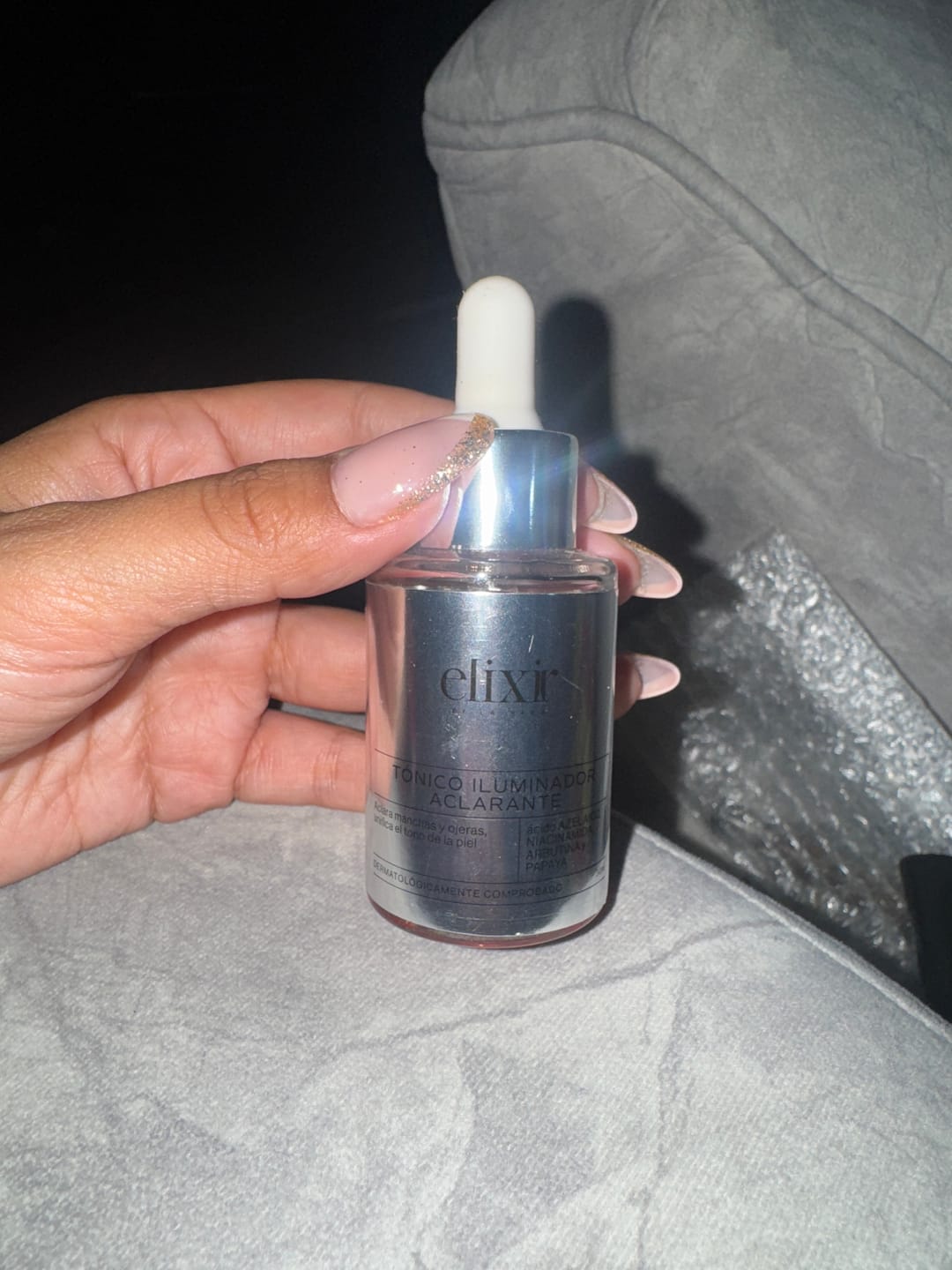Customer photo review of Tónico Iluminador Aclarante