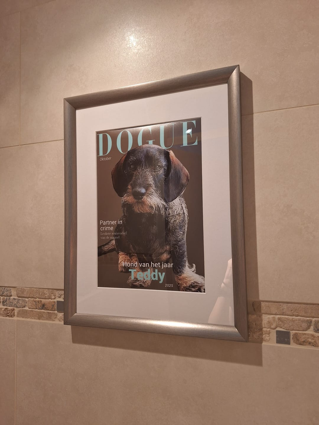 Customer photo review of Dogue - Gepersonaliseerde Poster