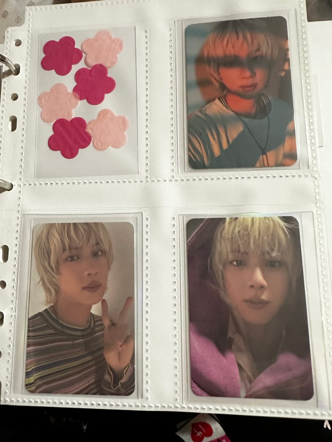 Customer photo review of Premium Photocard Sleeves - Slim - Clear