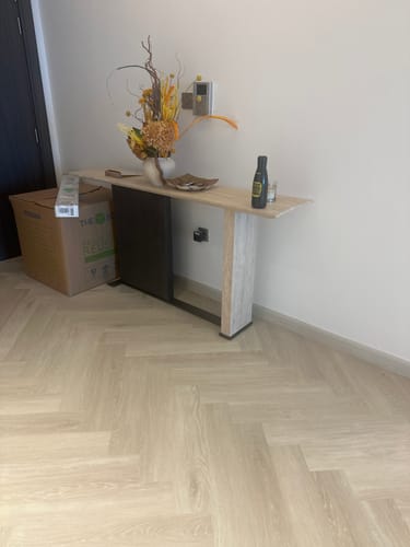 Customer photo review of Miya Travertine Console - BMBO-XG80367