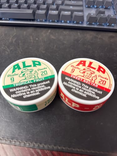 Customer photo review of Sweet Nectar Nicotine Pouches