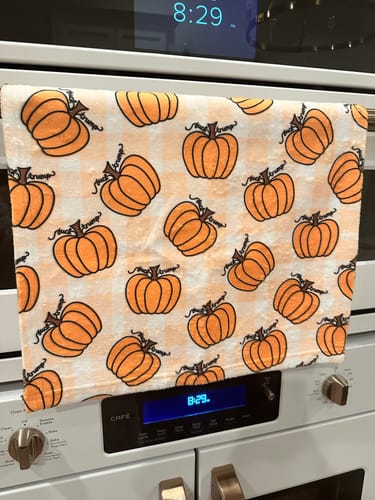 Customer photo review of Subtle F*ck Trump Pumpkin Hand Towel