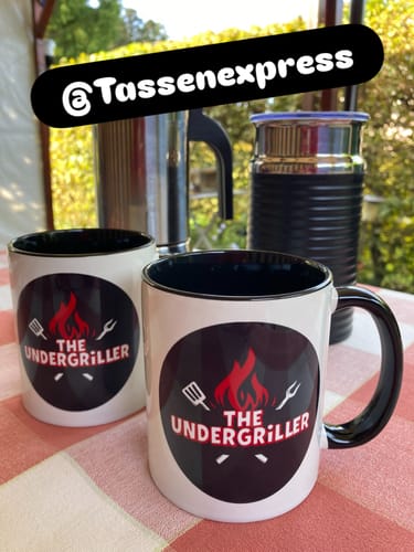 Customer photo review of TassenExpress - Becher Keramik Tasse mit Logo bedruckt 325ml Firmenlogo
