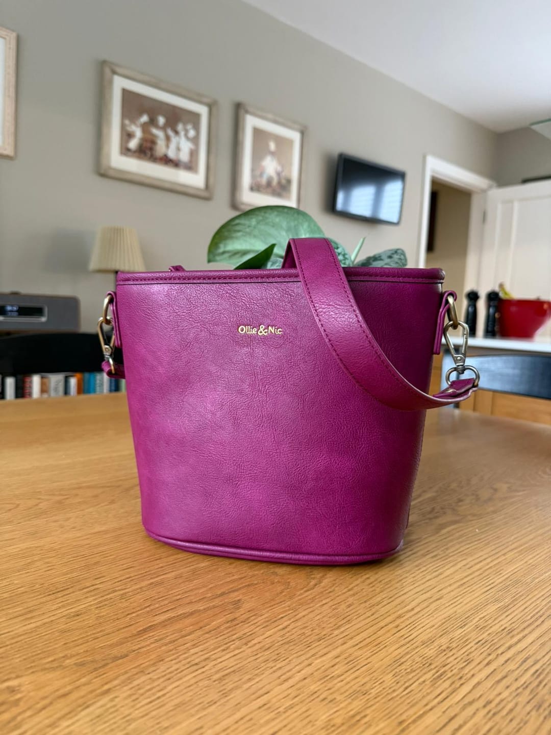 Customer photo review of Bella Mini Bucket Bag - Orchid
