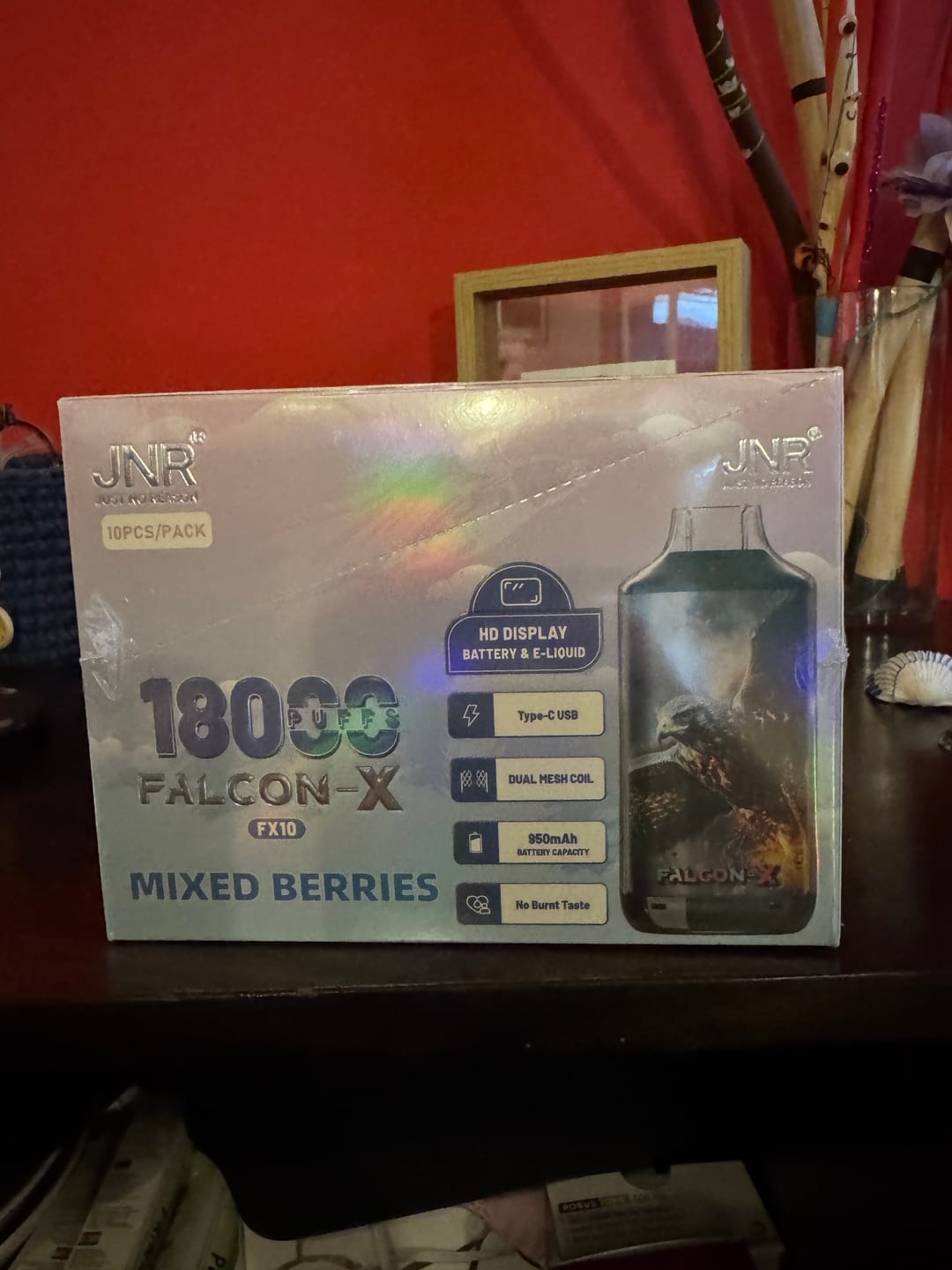 Customer photo review of JNR Falcon X 18000 Puffs Disposable Vape (Box of 10)