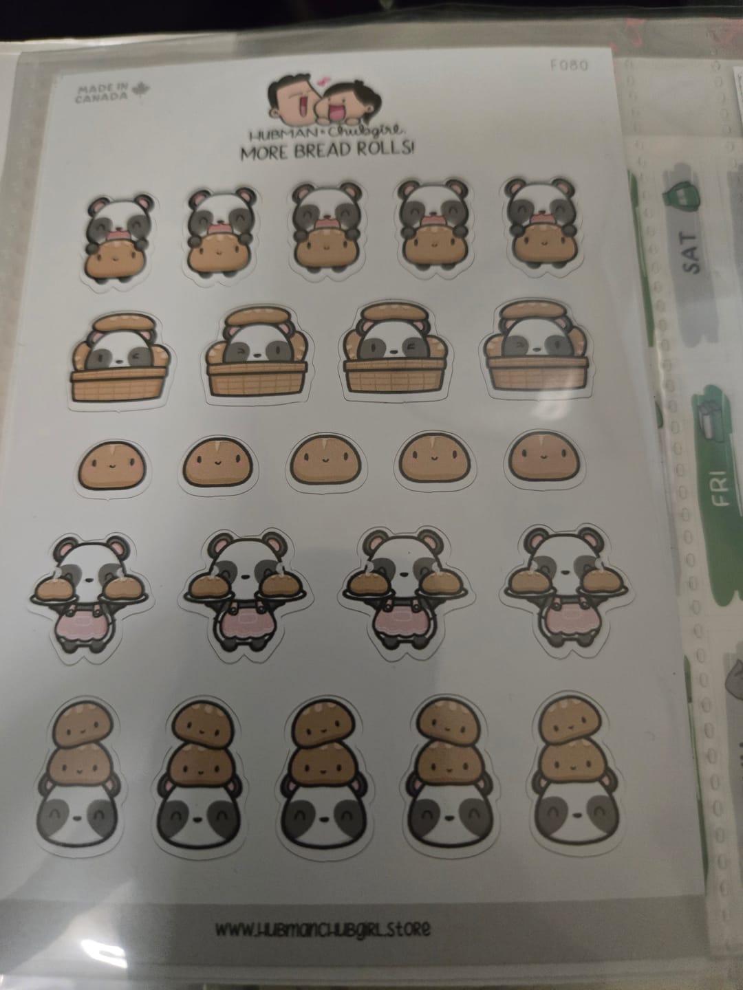 Customer photo review of More Bread Rolls! Planner Stickers