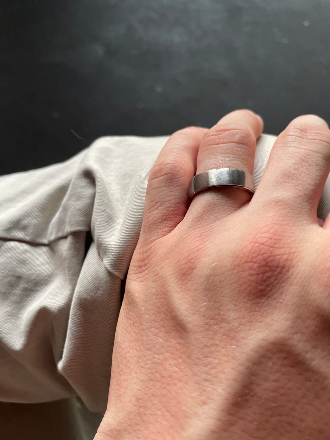 Customer photo review of 6mm Matte Flat Band