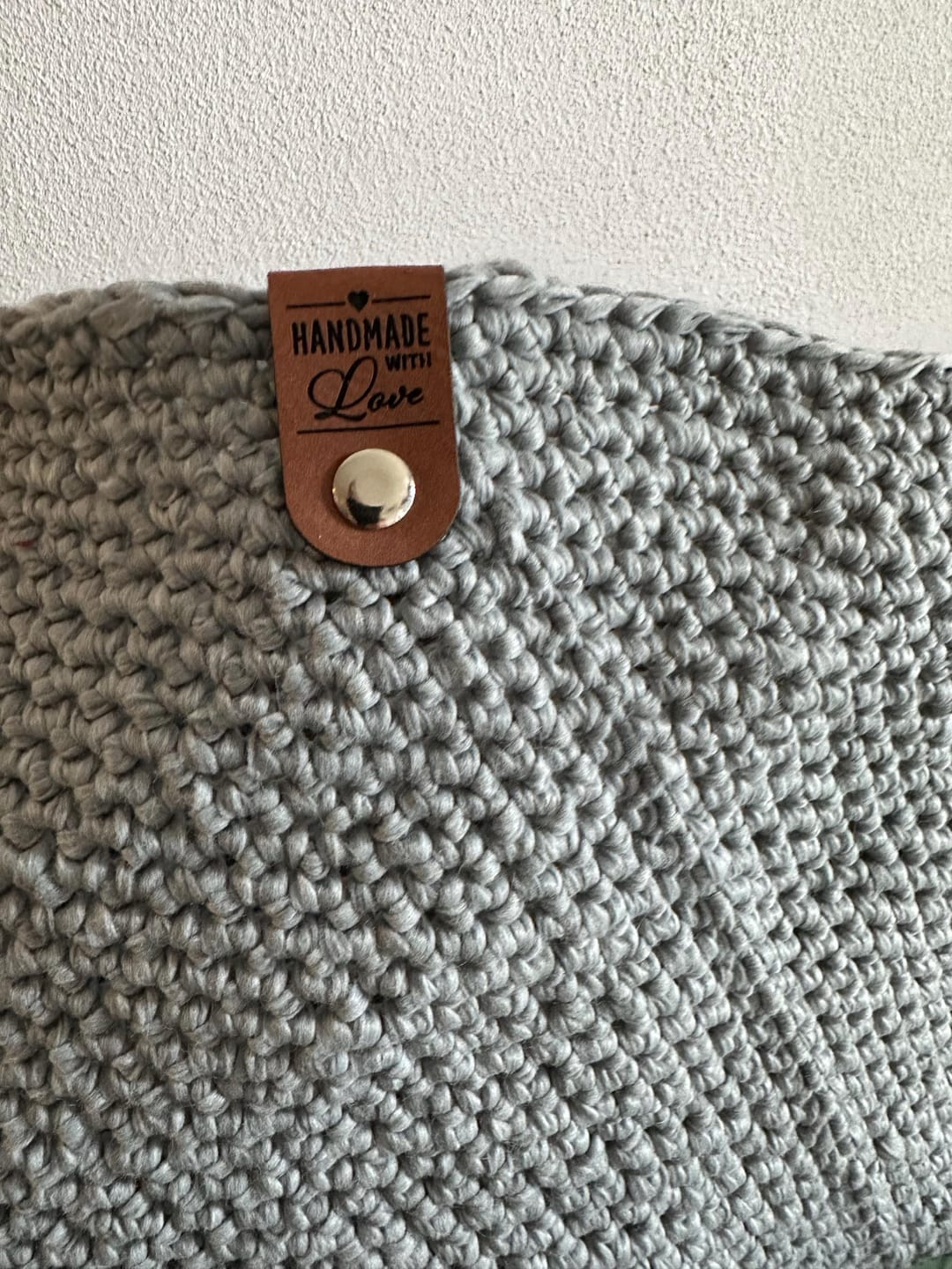 Customer photo review of Label-Set "Handmade With Love" Kunstleder Label für Häkelkörbe, Label aus Kunstleder - CS0050