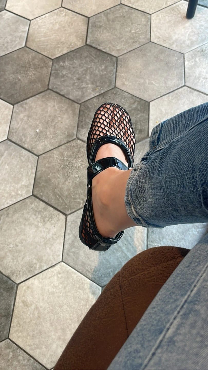 Customer photo review of Rebecca Mesh Ballet Flats
