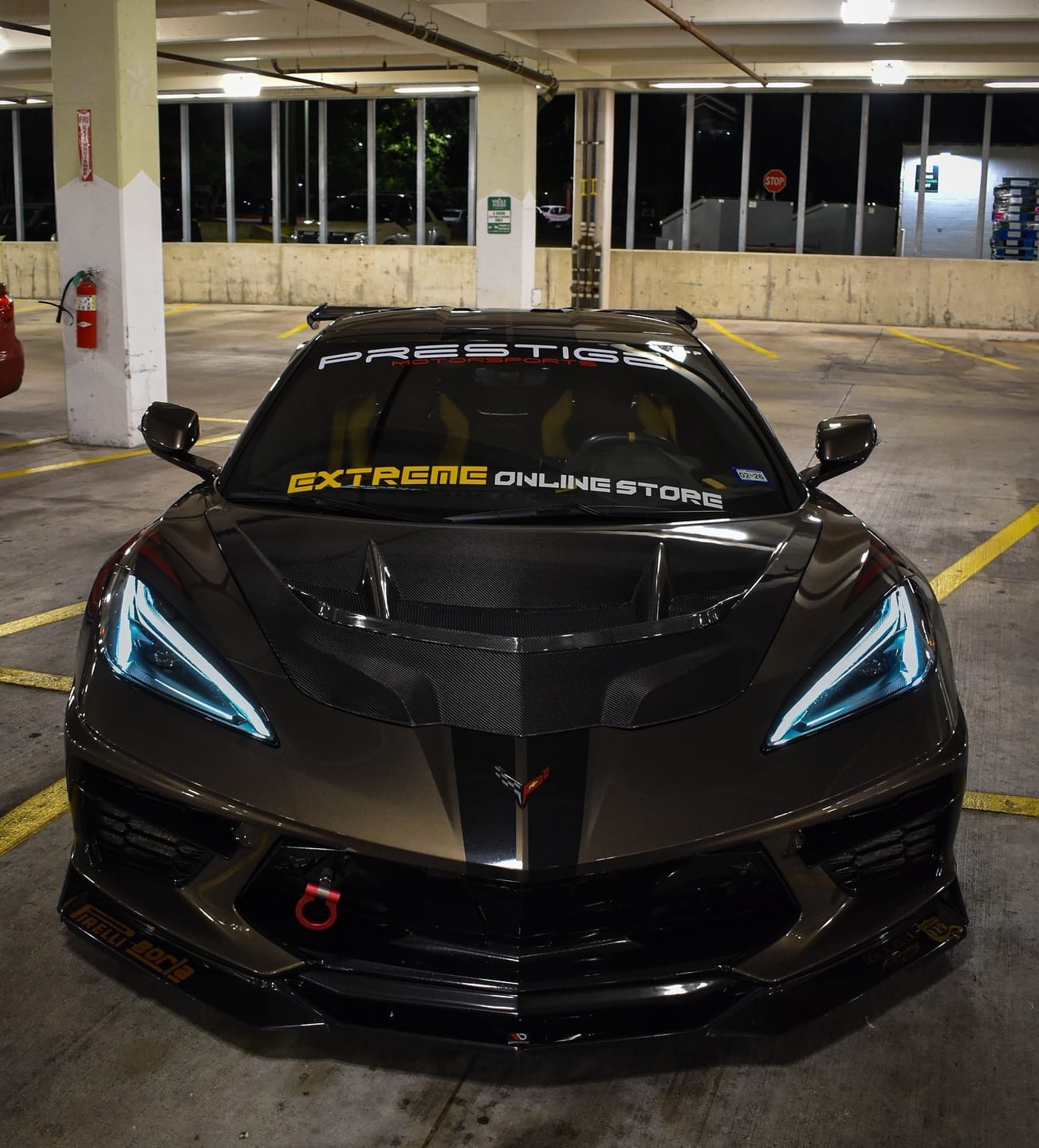 Customer photo review of 2020-Up Corvette C8 ZR1 Front Bumper Vented Extractor Hood