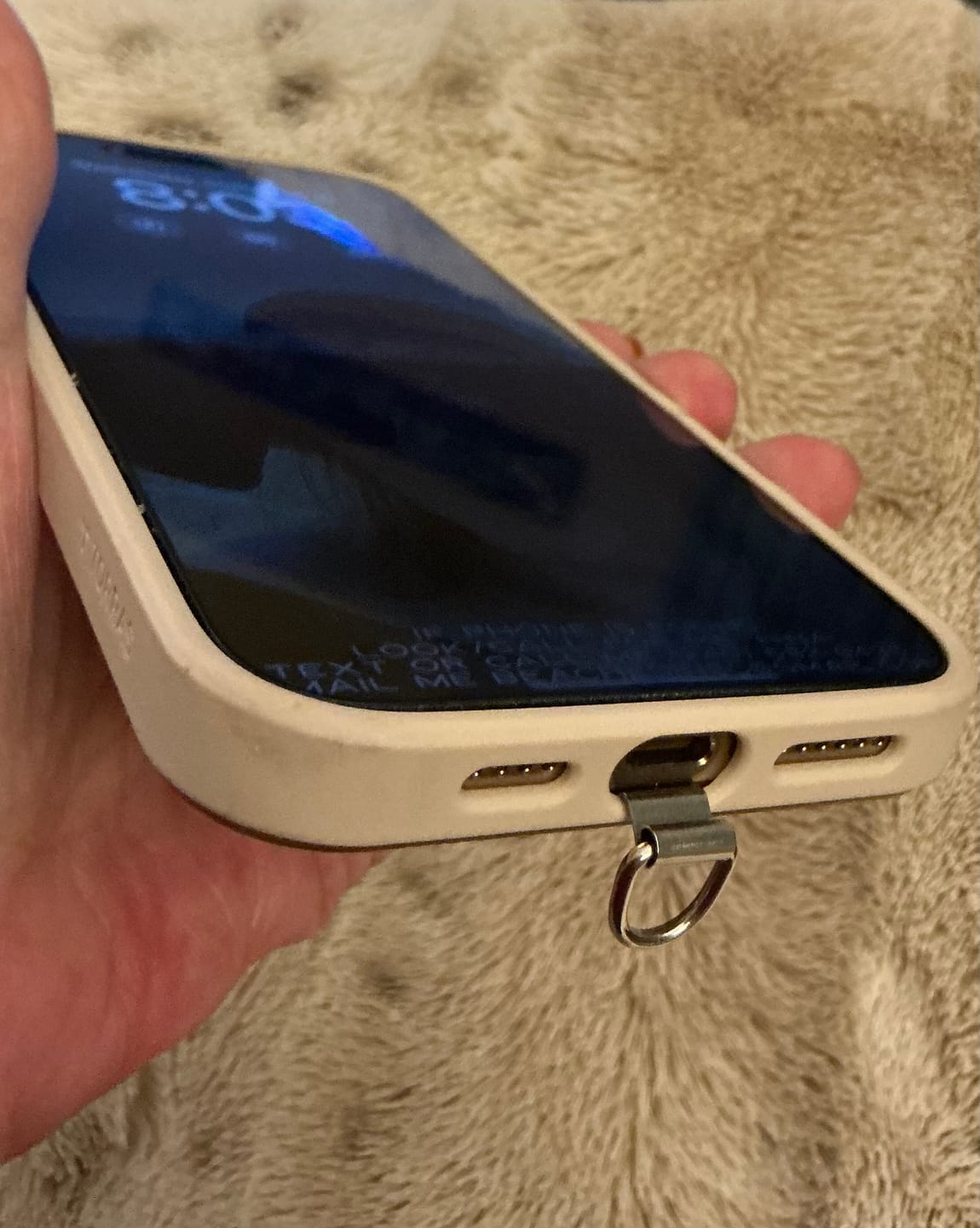 Customer photo review of Steel Cable Phone Tether