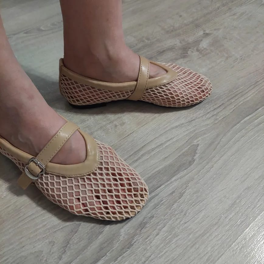 Customer photo review of Rebecca Mesh Ballet Flats
